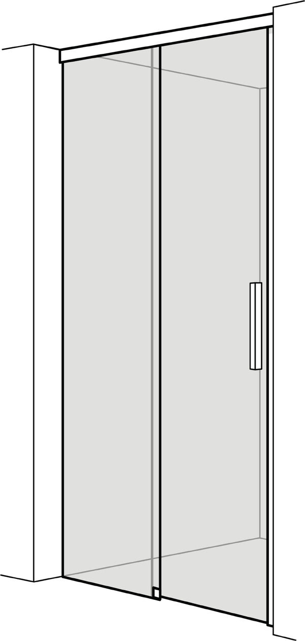 Porta scorrevole Alterna liva in nicchia, 2 pezzi, altezza fino a 210 cm battuta a sinistra, larghezza 160 cm image number 0