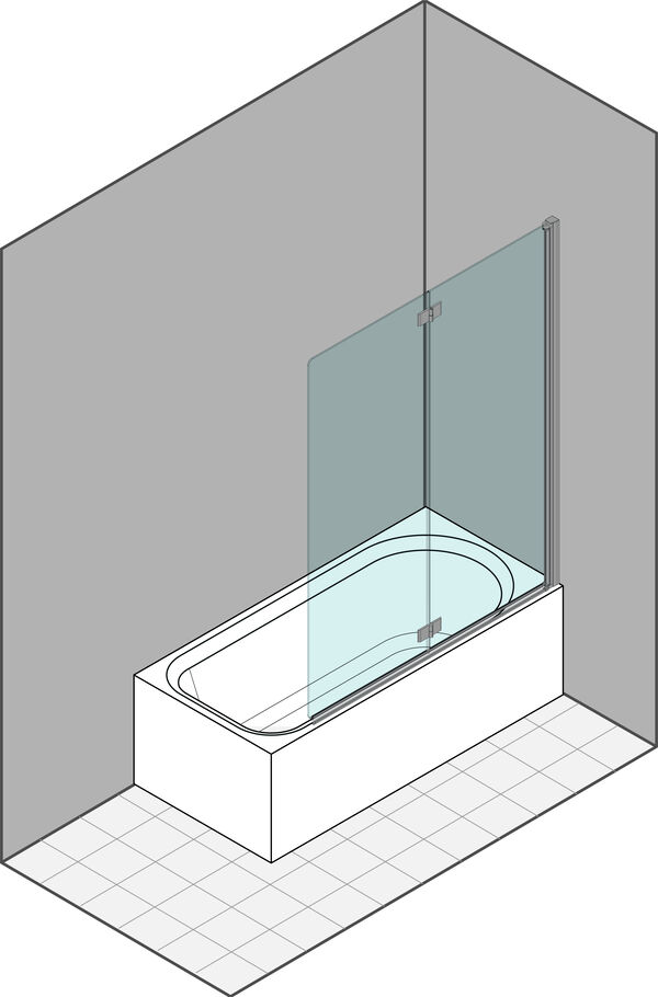 Falt-Pendeltüre Duka Multi-S 4000 new silbereloxiert Echtglas klar ProCare image number 0