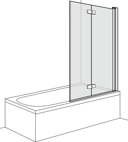 Falttrennwand Duscholux Optima 6 silbereloxiert Echtglas klar CareTec Pro