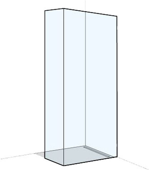 Parete laterale a posa libera Koralle X88 Free GTFS Vetro trasparente