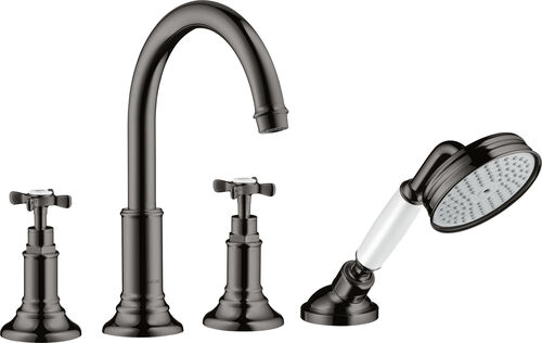 Wannenfüllkombination Axor Montreux 4-Loch polished black chrom