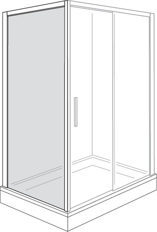 Cloison lat&eacute;rale Alterna liva Argent &eacute;lox&eacute; Verre clair CareTec Pro image number 0