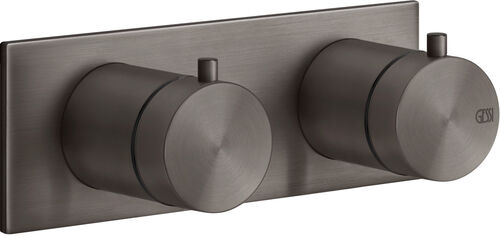 M&eacute;langeur de bain / douche-set de montage final Gessi 316, &frac12;" Black metal brushed Flessa