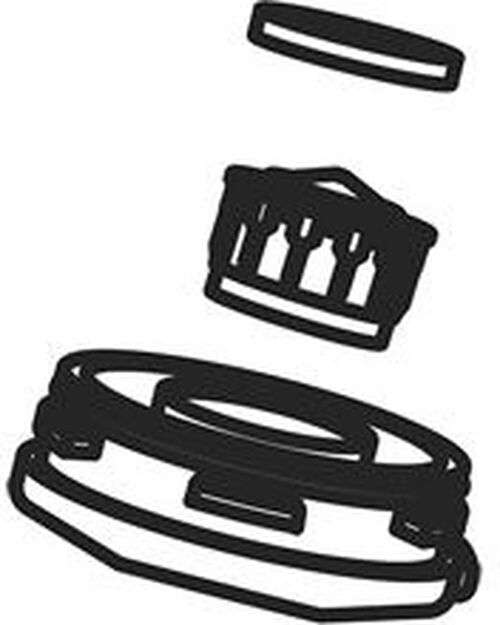 Grille avec fermeture &agrave; ba&iuml;onnette KWC Noir RAL 9005