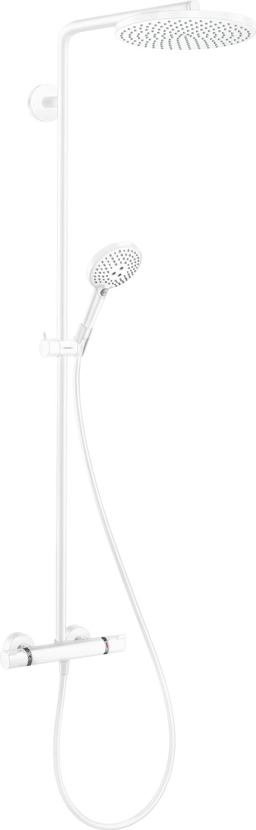 Showerpipe Hansgrohe Raindance S 240 Powder Rain Weiss matt