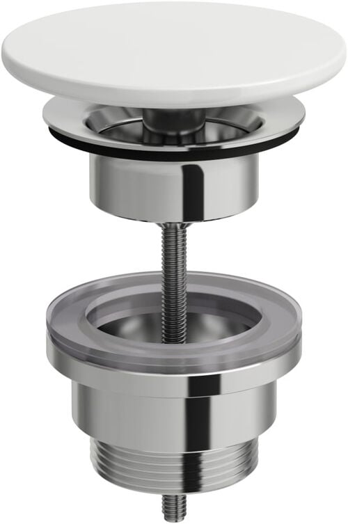 Piletta con placca 1¼" Bianco