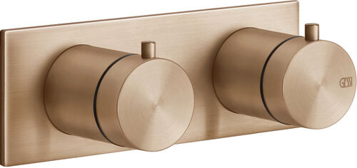 Miscelatore da bagno / doccia-set di montaggio finale Gessi 316, &frac12;" Warm bronze brushed PVD Flessa