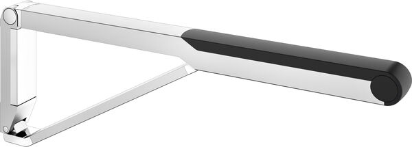 St&uuml;tzklappgriff Keuco Collection Axess Silbereloxiert Griffpad schwarz image number 0