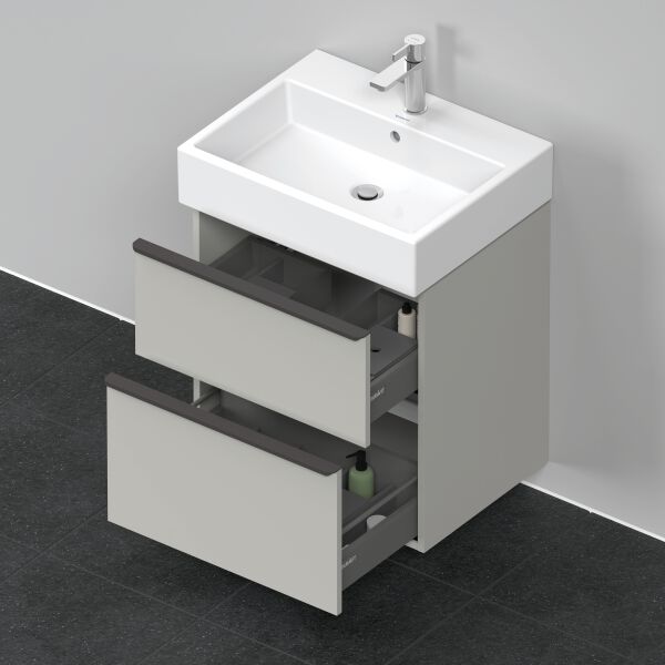 Meuble sous-lavabo Duravit D-Neo Gris b&eacute;ton mat image number 3