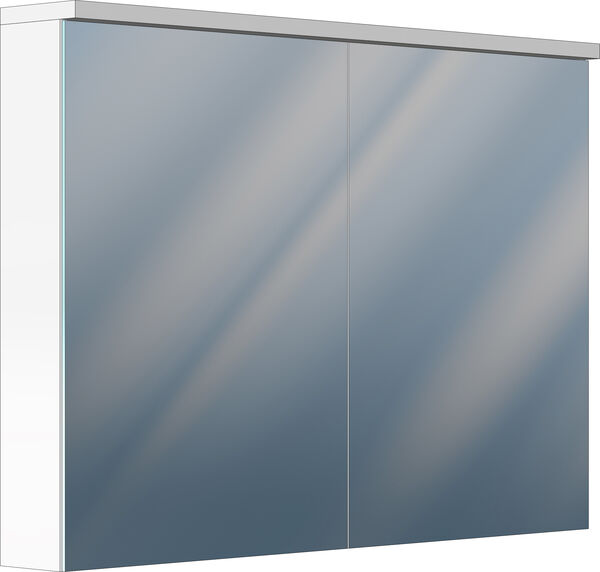 Armadio a specchio Sidler Essenza LED, larghezza 100 cm 2 porte 1 pannello centrale image number 0