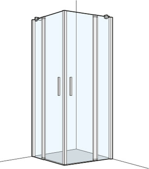 Eckeinstieg Koralle S400 Plus schwarz matt Echtglas klar image number 0