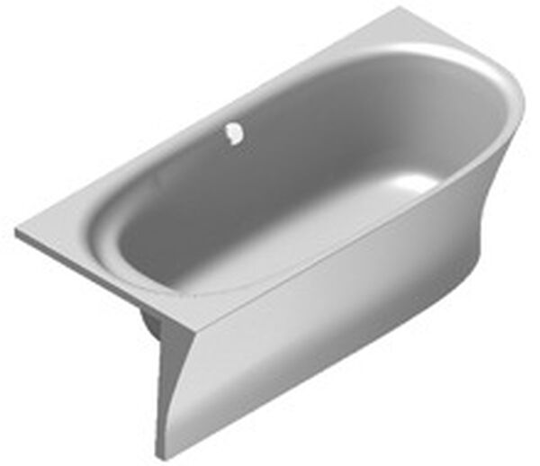 Baignoire Duravit Cape Cod, angle &agrave; gauche 190 x 90 cm Blanc mat image number 0