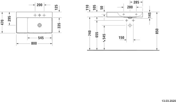 Waschtisch Duravit DuraSquare weiss image number 1