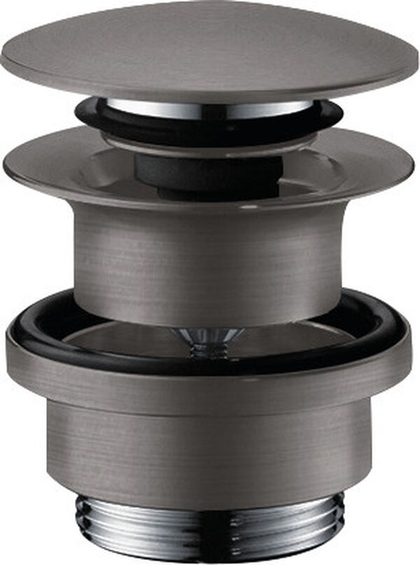 Soupape d'&eacute;coulement Hansgrohe push-open 1&frac14;" Brushed black chrome image number 0