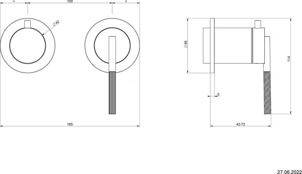 Bade- und Duschenmischer Endmontageset Gessi Ingranaggio aged bronze image number 1