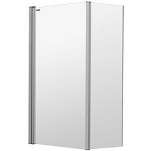 Porta pieghevole Duscholux Step-in Pure Argento lucidissimo Vetro trasparente