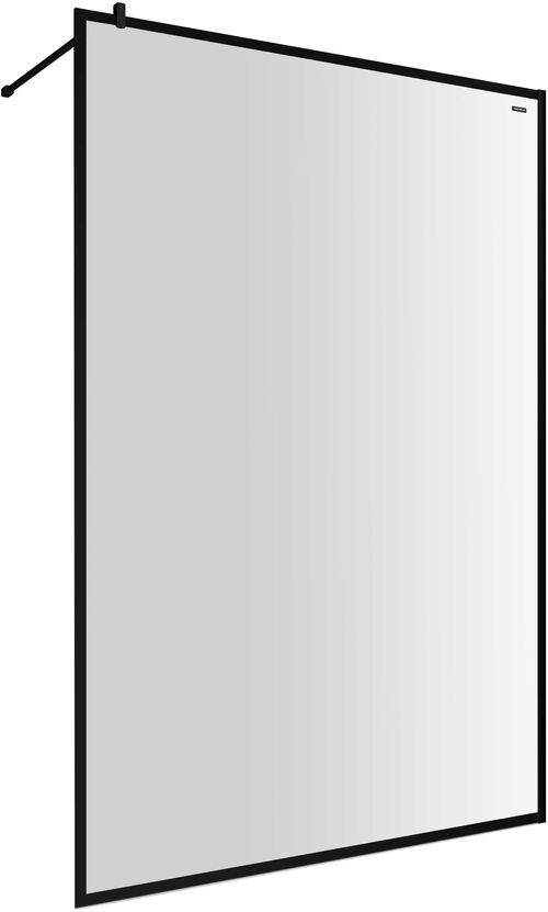 Paroi lat&eacute;rale &agrave; pose libre Duscholux Bella Vita 3 Walk-in Noir mat Verre clair CareTec Pro