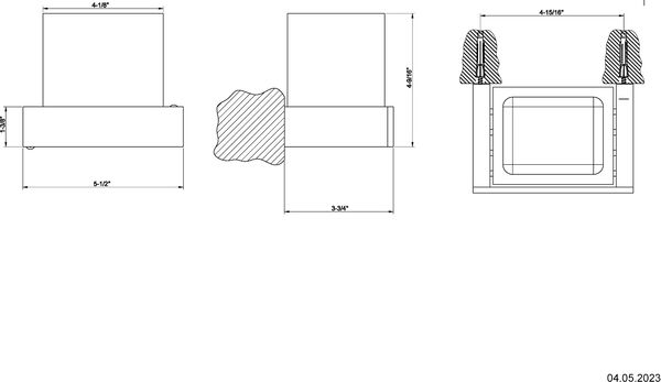 Glashalter Gessi Rettangolo Verchromt image number 1