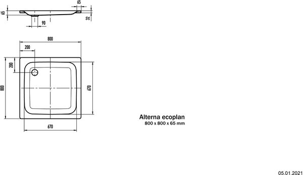 Duschenwanne Alterna ecoplan weiss image number 2