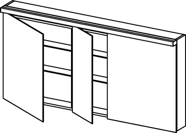 Armadio a specchio Alterna format LED plus larghezza 150 cm image number 0