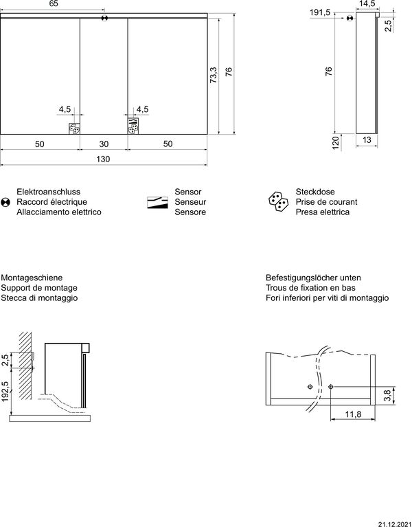 Spiegelschrank Sidler Xamo AP Weiss image number 1