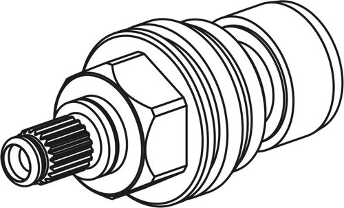 Vitone a dischi di ceramica &frac34;" KWC Systema
