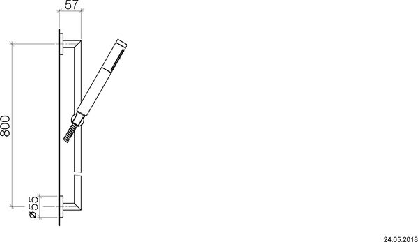 Handbrausegarnitur Dornbracht Meta 02 / Tara .Logic Platin matt image number 0