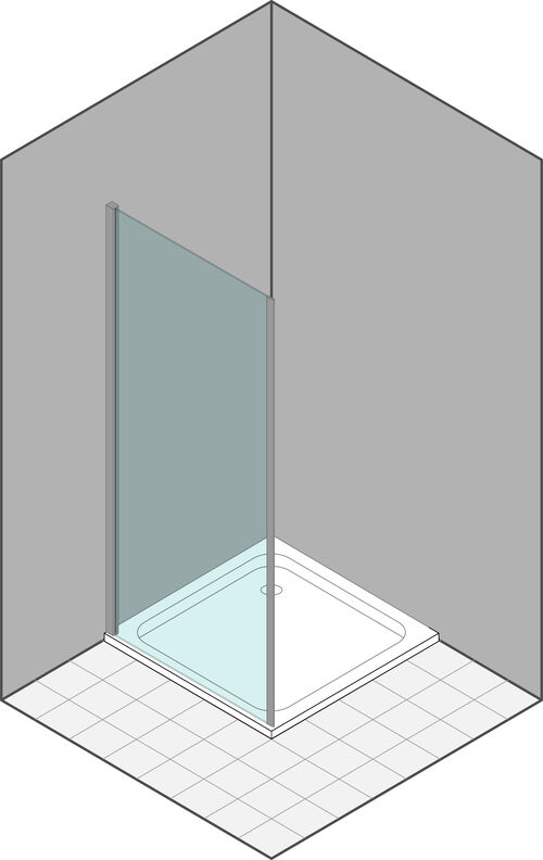 Paroi lat&eacute;rale Duka Multi-S 4000 new Argent &eacute;lox&eacute; Verre clair ProCare