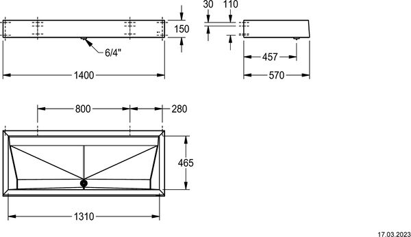 Waschrinne KWC Prestige PREL214 image number 1