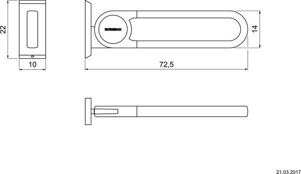 Barre d'appui rabattable Nosag Cavere anthracite image number 1