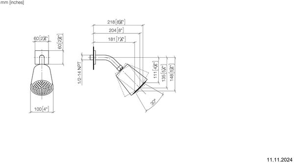 Gelenkbrause Dornbracht &frac12;" Dark chrome image number 2
