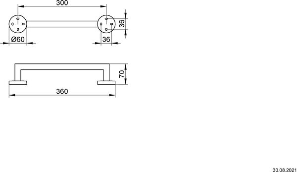 Haltegriff Keuco Edition 90 Verchromt image number 1
