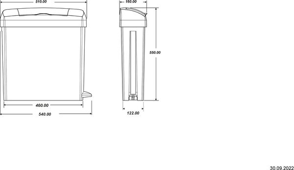 Hygieneabfallbeh&auml;lter Pura Premium Weiss matt image number 1
