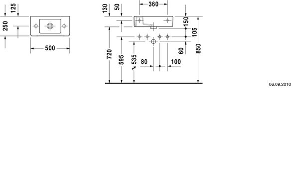 Lave-mains Vero blanc image number 1