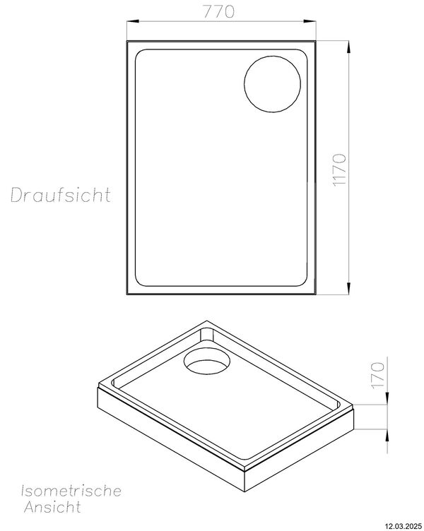Support de receveur de douche Schedel image number 1