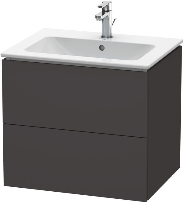 Meuble sous-lavabo L-Cube Graphite super mat image number 0