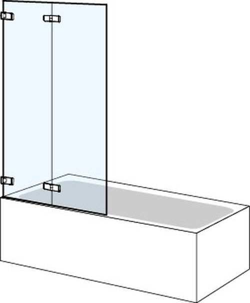 Paroi pliante Koralle S606 Plus Noir mat Verre clair