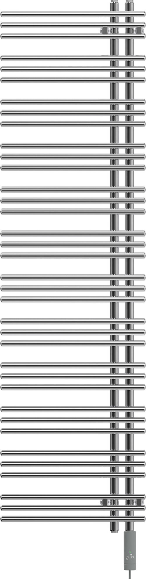 Radiateur de bain Zehnder Yucca Asym chromé résistance électrique à droite