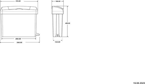 Bo&icirc;te ordures hygi&eacute;nique Pura Premium Blanc mat image number 1