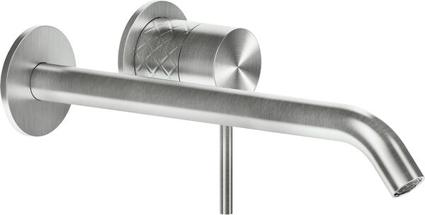 Wandmischer-Endmontageset Gessi 316, ½" Steel brushed intreccio image number 0