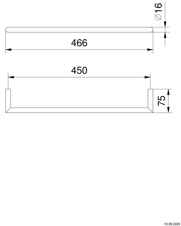 Barre &agrave; linge de bain Fantini Young Deep black PVD image number 1