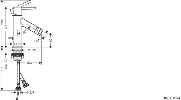 Bidetmischer Axor Starck Polished red gold image number 1