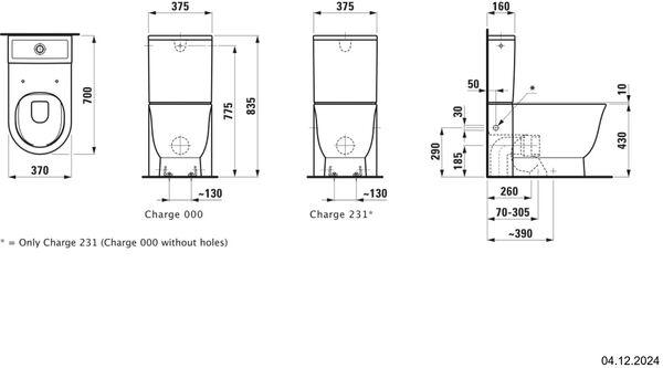 Stand-Klosett Laufen New Classic rimless Weiss image number 1