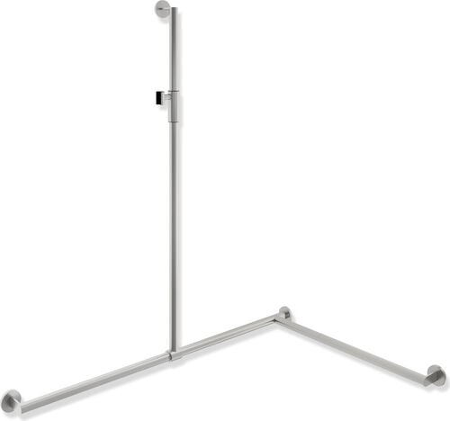 Barre d'appui d'angle Hewi 900 Acier inoxydable mat