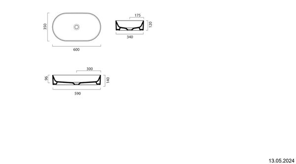 Auflegewaschtisch Catalano GoldWhite Zero Gold optic image number 1