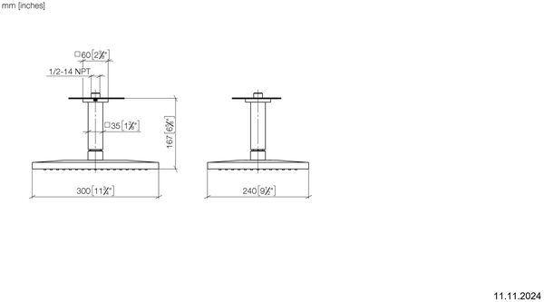 Regenbrause Dornbracht ½" platin matt image number 1