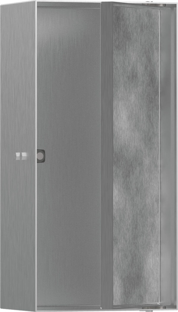 Nicchia ad incasso Hansgrohe XtraStoris Rock, acciaio inossidabile, 300 x 150 x 140 mm, con porta image number 0