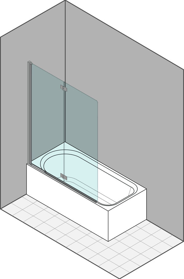 Falt-Pendeltüre Duka Multi-S 4000 new silber hochglanzeloxiert Echtglas klar ProCare image number 0