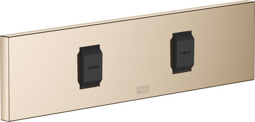 Pomme de douche lat&eacute;rale Dornbracht Water Fan &agrave; encastrer Champagne