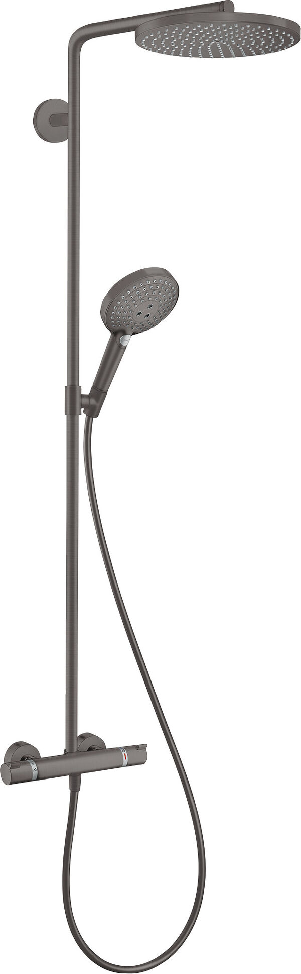 Showerpipe Hansgrohe Raindance S 240 Powder Rain brushed black chrome image number 0